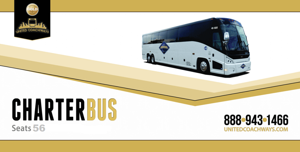 Church motorcoach interior with reclining seats and luggage bay